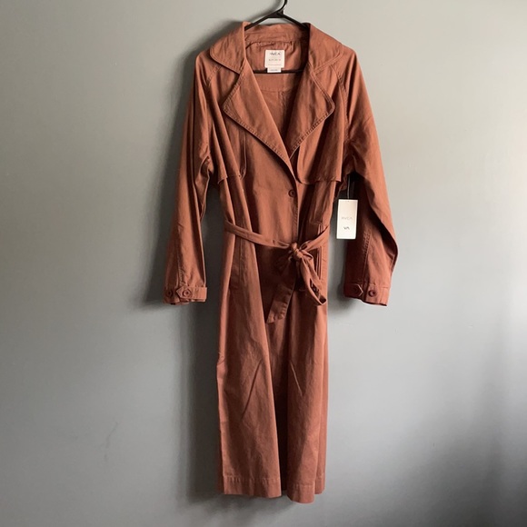 RVCA LARSON TRENCH COAT IN NUT - Picture 5 of 9